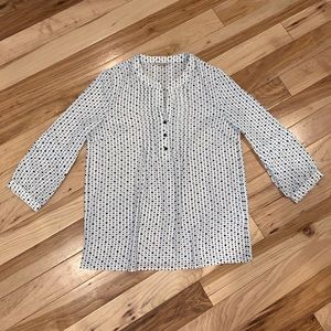 41 HAWTHORN Blouse Long Sleeve Polka Dot Small